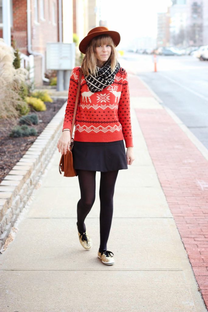 reindeer sweater, kate spade glitter keds, vintage fashion blog, ny vintage blog, nyc vintage blog, fall outfit post