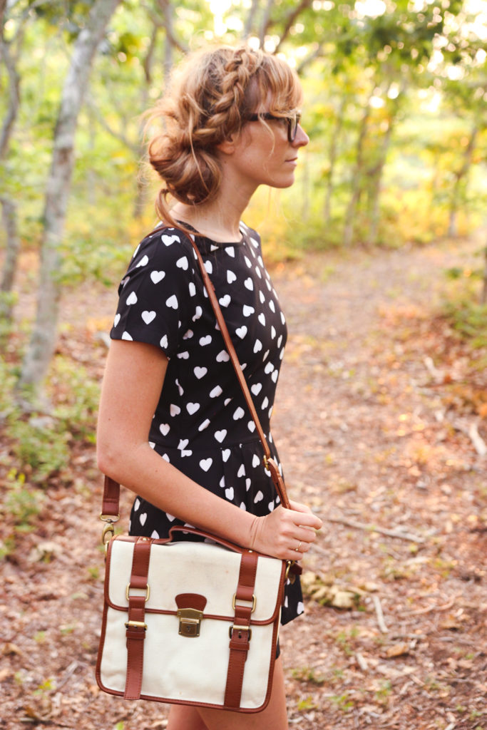 boohoo heart playsuit, braided updo, polette glasses, nyc fashion blogger, fashion blogger nyc