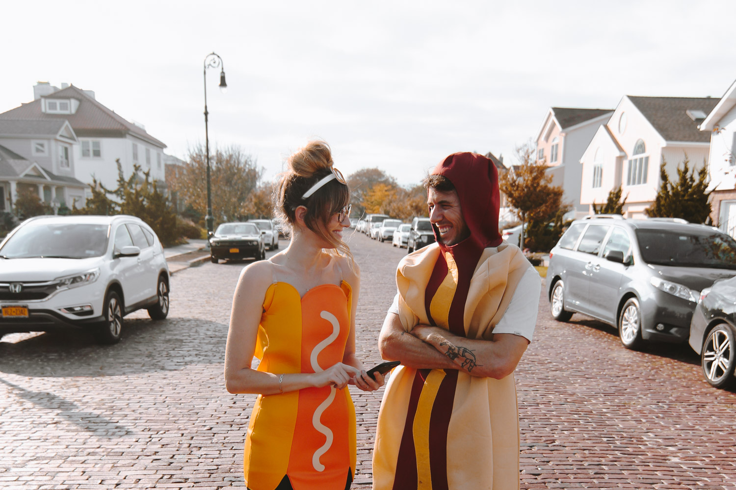 hot dog costume, couples hot dog costume, uber