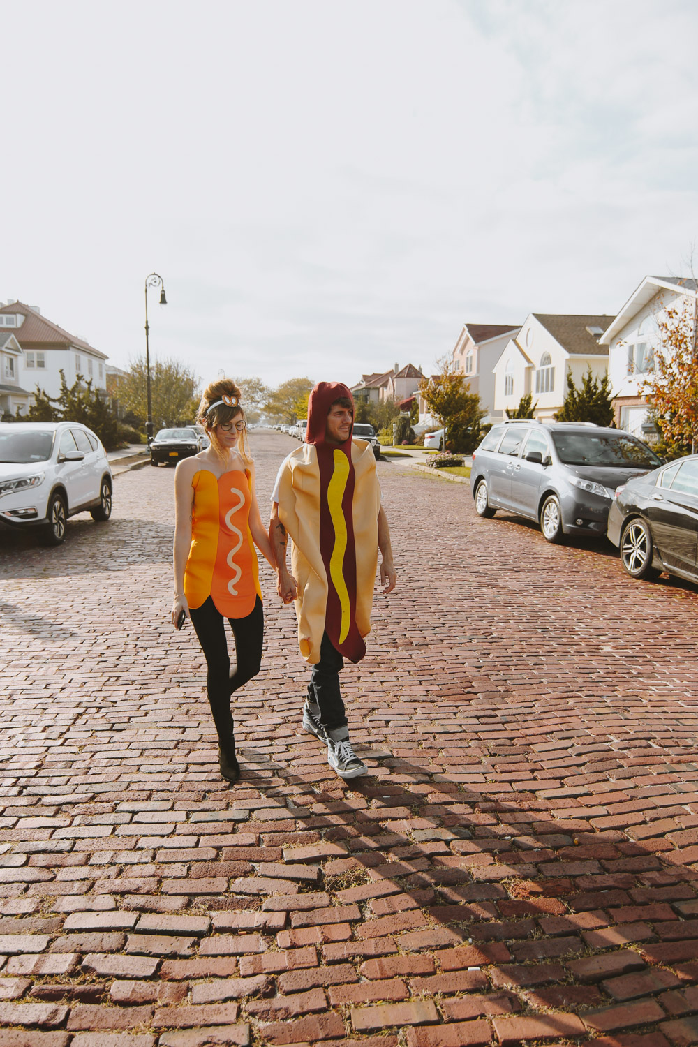 hot dog costume, couples hot dog costume, uber