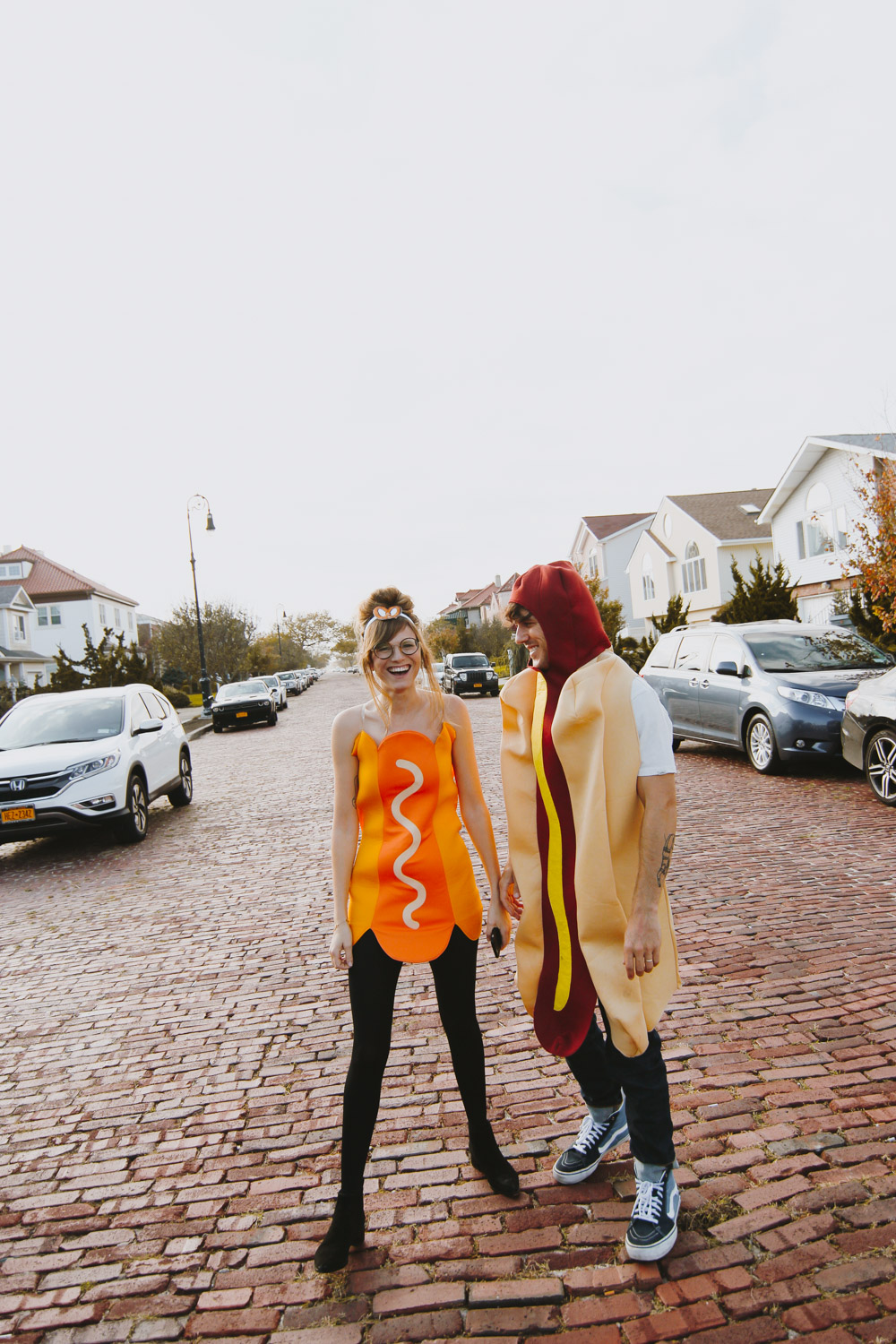 hot dog costume, couples hot dog costume, uber