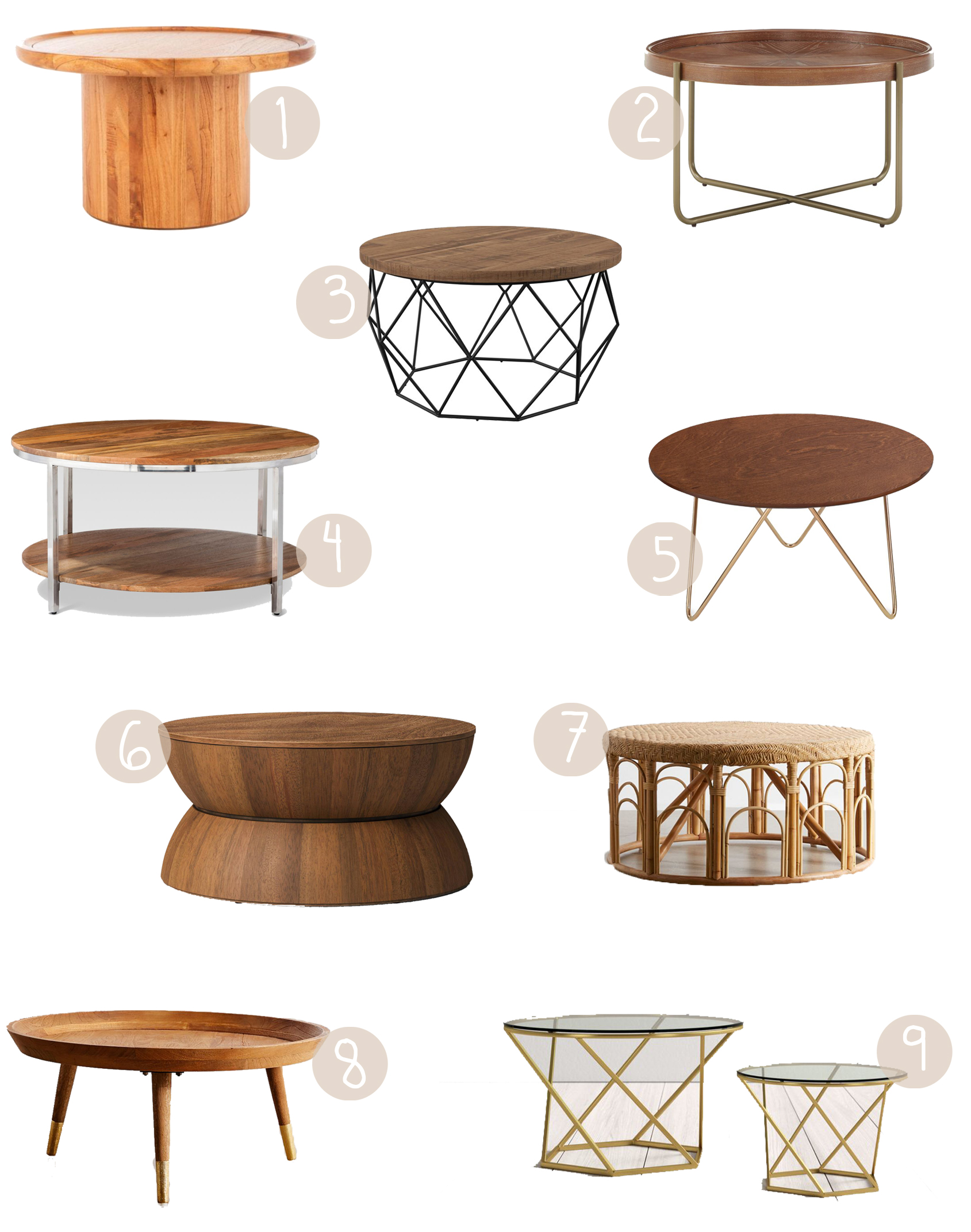 Affordable Coffee Table Roundup - Caitlin Marie Design