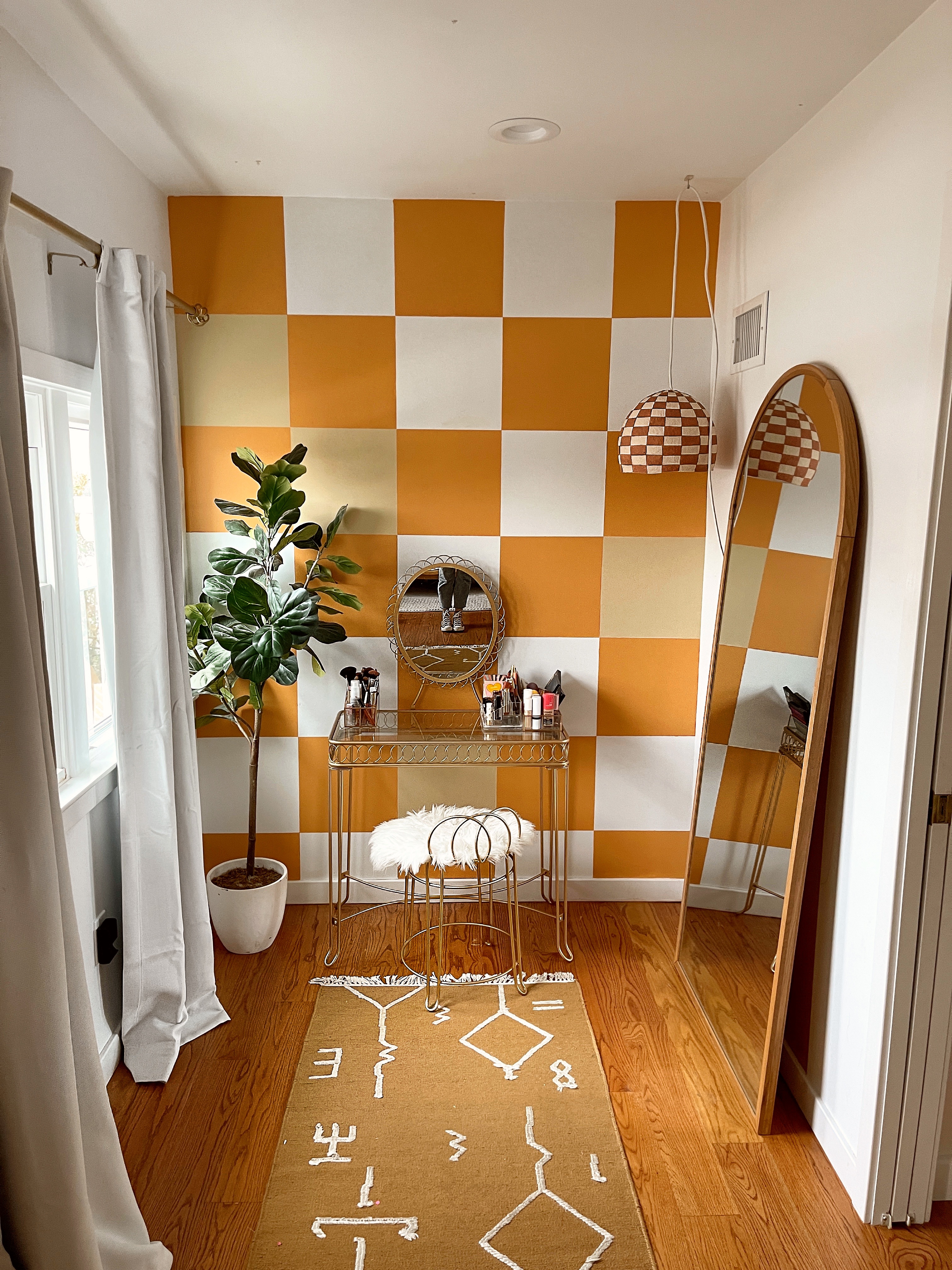 Adding A Checkered Accent Wall Tutorial